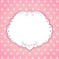 Card with frame and polka dot background N3