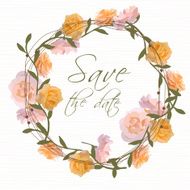 Floral wreath invitation