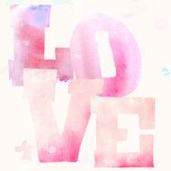 Watercolor painted love backgound N2