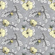 vector seamless pattern with brier N4
