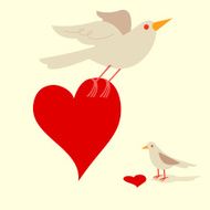 Love birds take flight