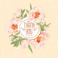 Vintage greeting card with blooming flowers N21