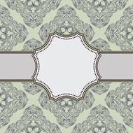 Vintage vector flower frame N84