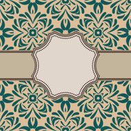 Vintage vector flower frame N85