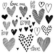 Heart set vector icons for your design