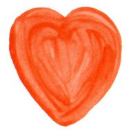 Hand-drawn Varnish Heart Isolated on White