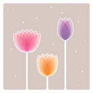 Geometric tulip card