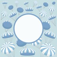 vector frame with parachutes