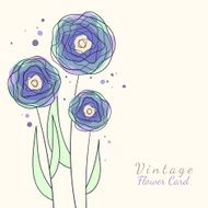 Vintage Flower Card N6