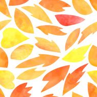 seamless vector watercolor pattern with leaves