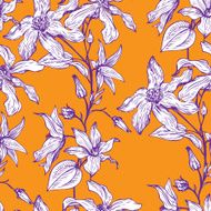 vintage vector floral seamless pattern N10
