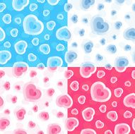Seamless Valentine`s patterns