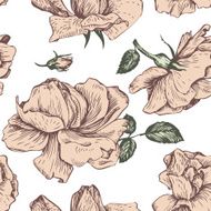 vintage vector seamless floral pattern N11