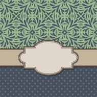Vintage vector flower frame N86