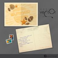 Old Postcard Design Template N11