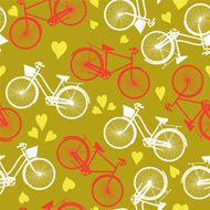 Retro His And Hers Bicycle Seamless pattern N3