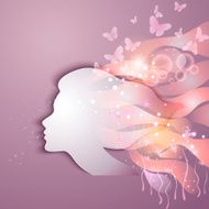 Beautiful young woman with flowers N12