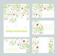 Branding design with floral pattern - banner card templates N2