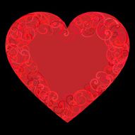 Romantic Heart with Swirls