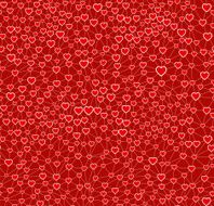 Seamless Heart Wallpaper on Red Background