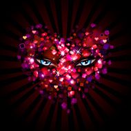 Shiny eye heart