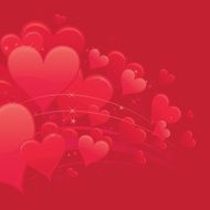 Romantic hearts background