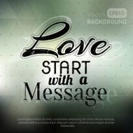Love start with a message