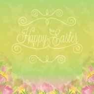 Happy easter vintage background