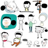 Boy with emotion Vector N2