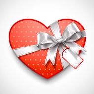 Heart with Silver Bow and Tag