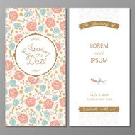 Vintage vector card or invitation N3