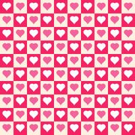 Square hearts seamless pattern