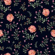 flowers watercolor pattern N13