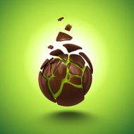 abstract chocolate candy ball isolated object
