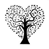 heart tree isolated on white N2