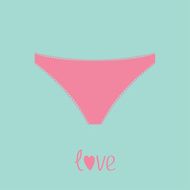Pink womens underwear panties Love card N2