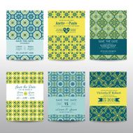 Wedding Invitation Cards Set - Vintage Style N2