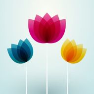 Simple colorful flowers