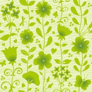 Seamless pattern with silhouettes flowers N7