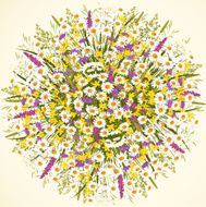 Circle with wild flowers