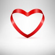 Heart from ribbon Valentine's day N5
