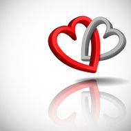 Abstract Concept With Red Hearts N3
