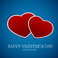 Hearts on blue background N2