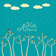 Vector card - Hello Autumn N3