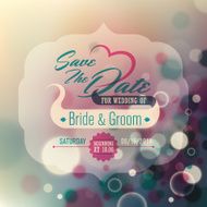 Wedding invitation card with abstraction