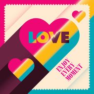 Colorful love sticker