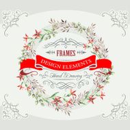 Watercolor wreath N10