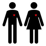 Woman and man icons N4