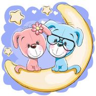 Two Dogs on the moon