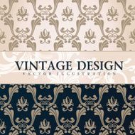 Vector vintage wallpaper Gift wrap Floral background N3